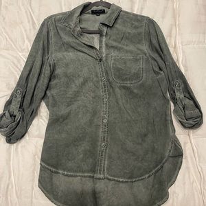 Velvet heart army green top